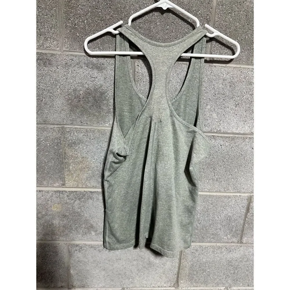 Women’s NIKE DRI-FIT Dark Heather Gray Racerback Workout Top Size Large